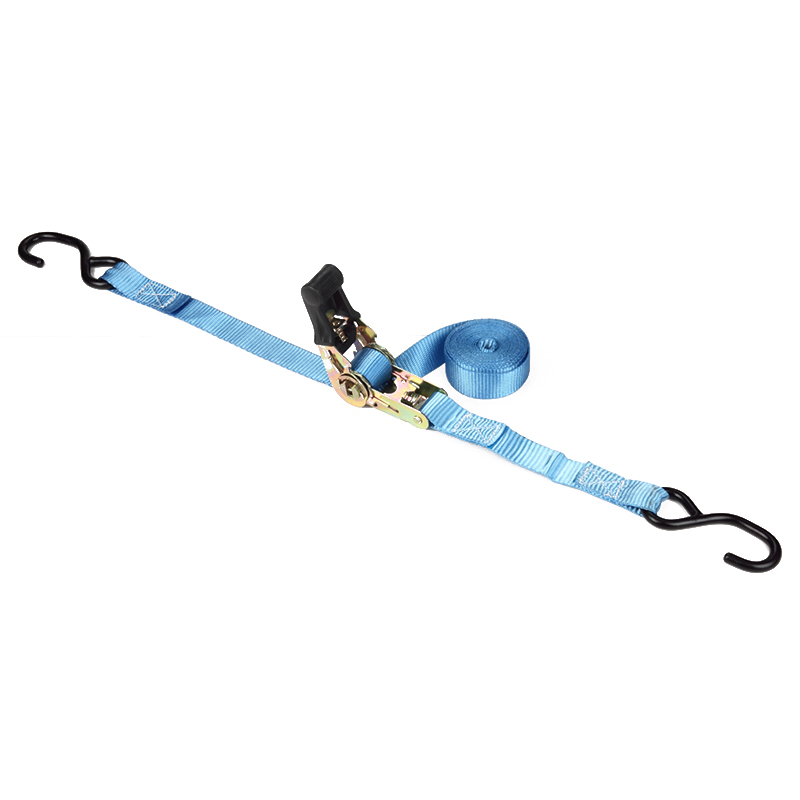 1 tommer 25 mm 800 kg skraldespand bind-down stropper med sort coated s krog