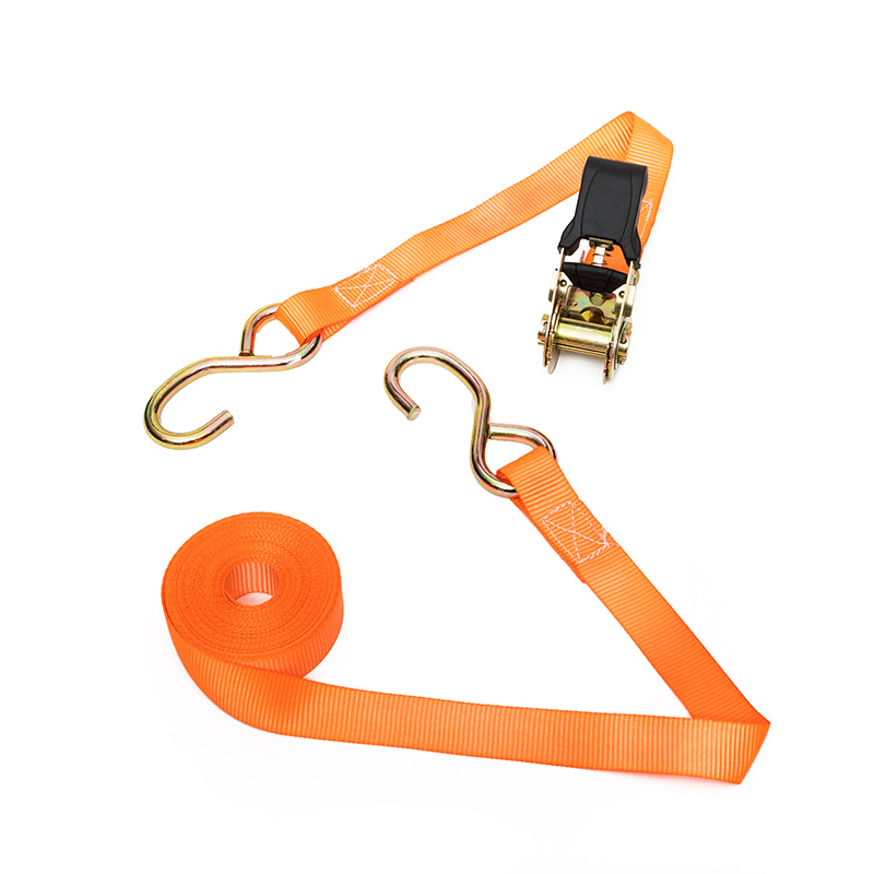 1 tommer 25 mm 800 kg skraldespand bind-down stropper med sort coated s krog